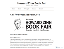 Tablet Screenshot of howardzinnbookfair.com